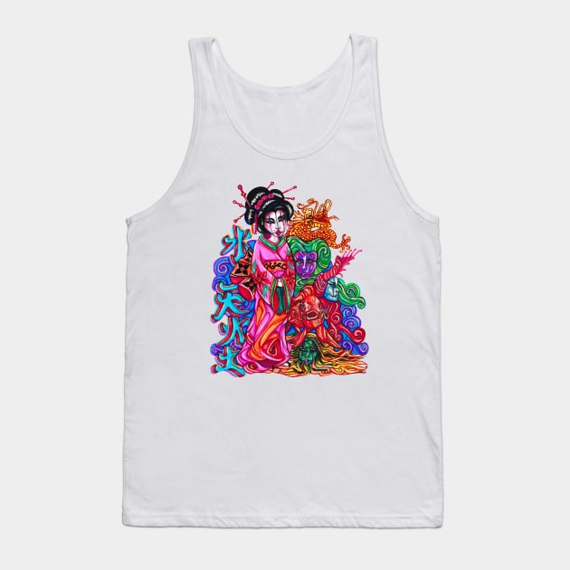 4 Elements Geisha Tank Top by ogfx